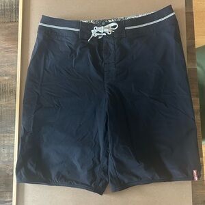 Tommy Bahama Black Board Shorts with Gray Accents